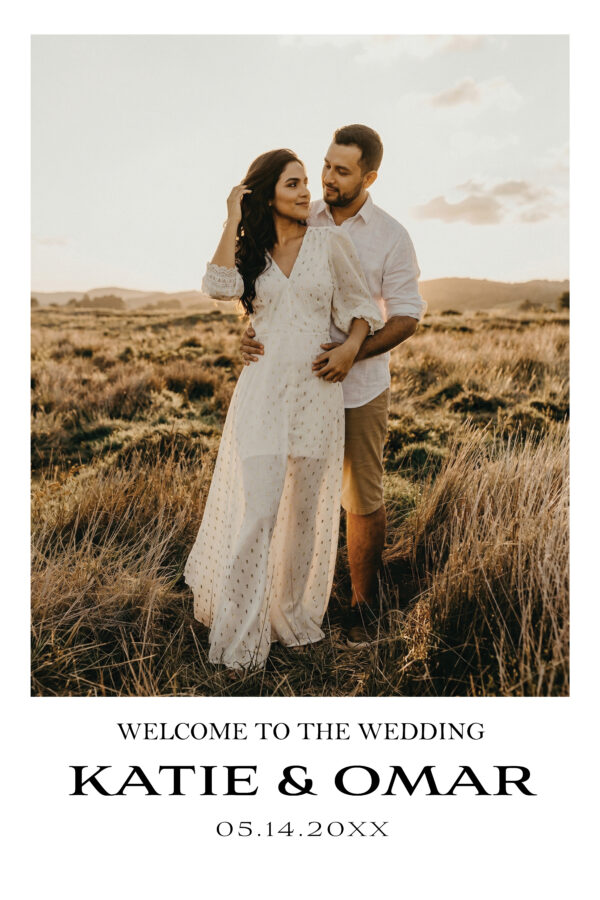 Custom Photo Wedding Welcome Sign